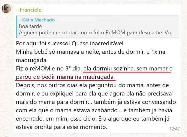 Depoimento Franciele